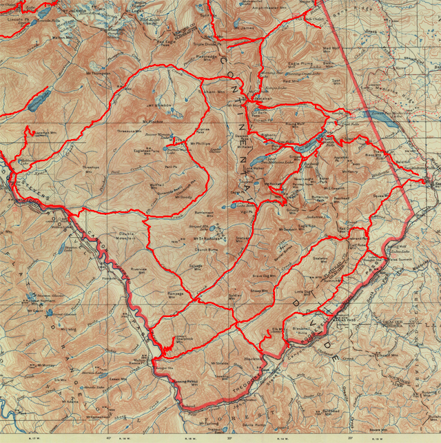 Glacier National Park Interactive Map Southern Section Hike 734