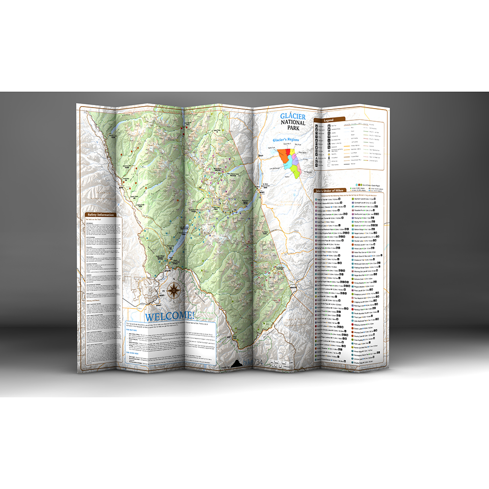 Day Hikes of Glacier National Park Map Guide - Image 2