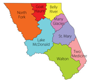 Glacier National Park Regions