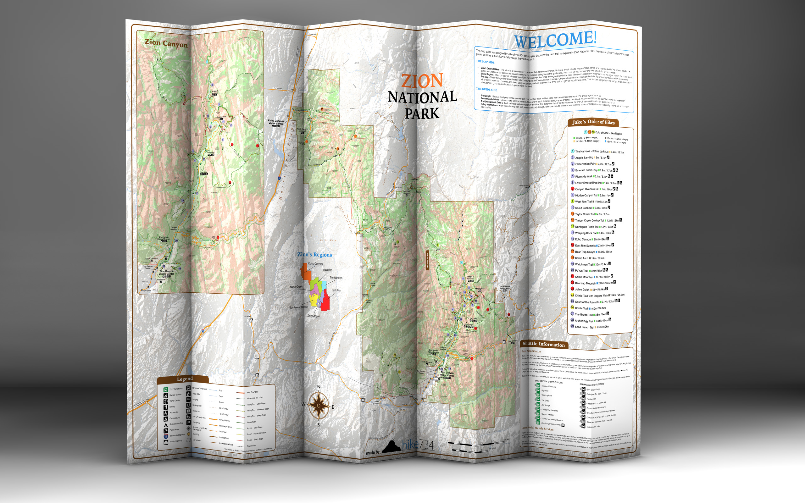 Day Hikes of Zion National Park Map Guide - Image 2