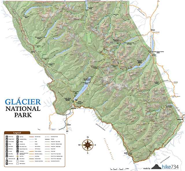 Glacier National Park Map