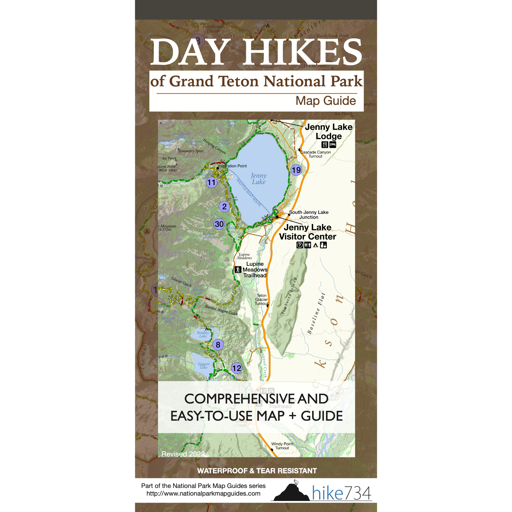 Day Hikes of Grand Teton National Park Map Guide