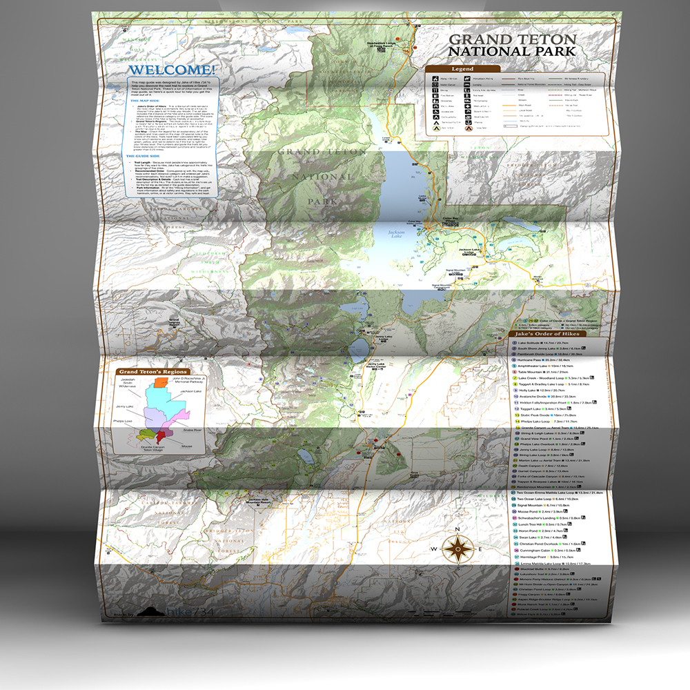 Day Hikes of Grand Teton National Park Map Guide - Image 2