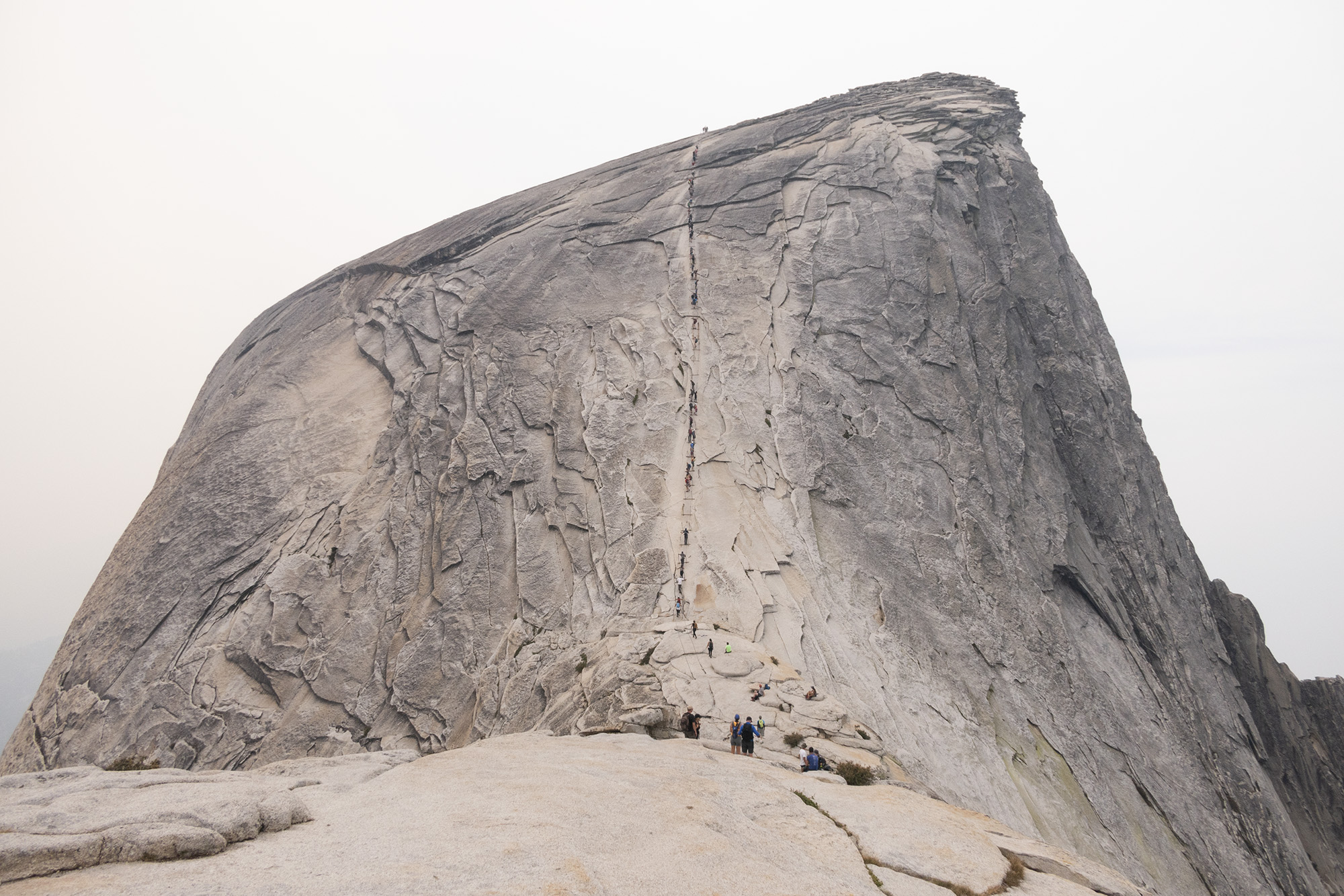 Half Dome, Vernal Fall, and Nevada Fall
