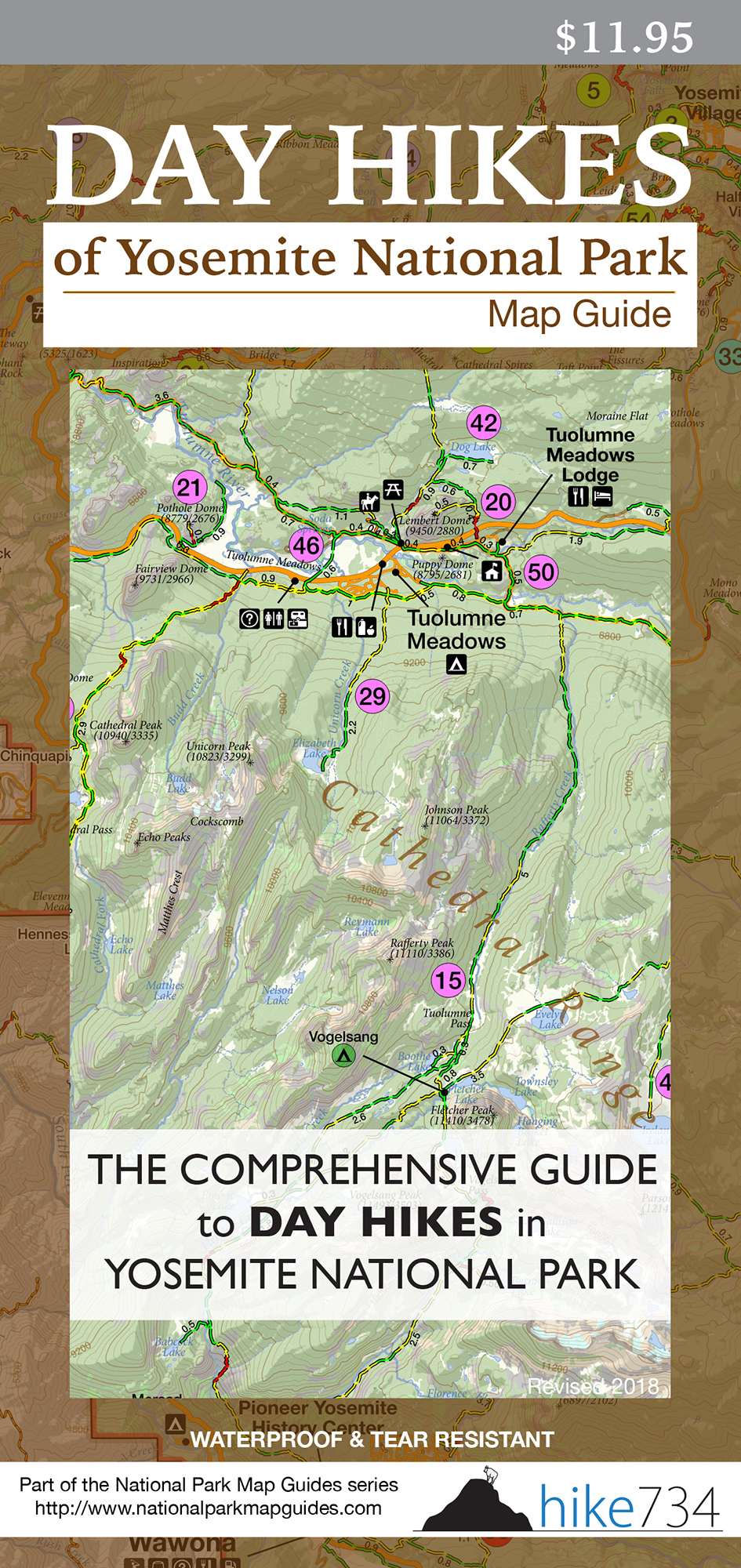 Day Hikes of Yosemite National Park Map Guide - Image 2