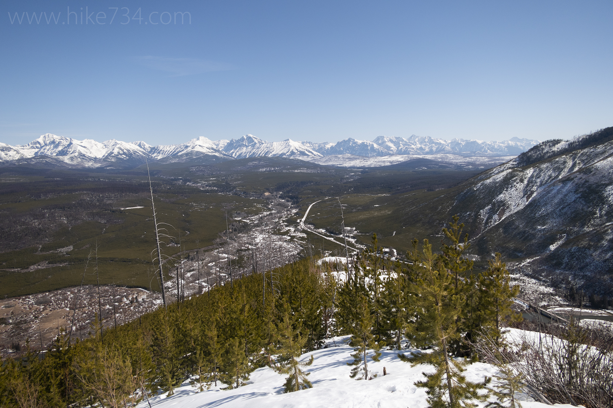 Spring Hiking up Glacier View