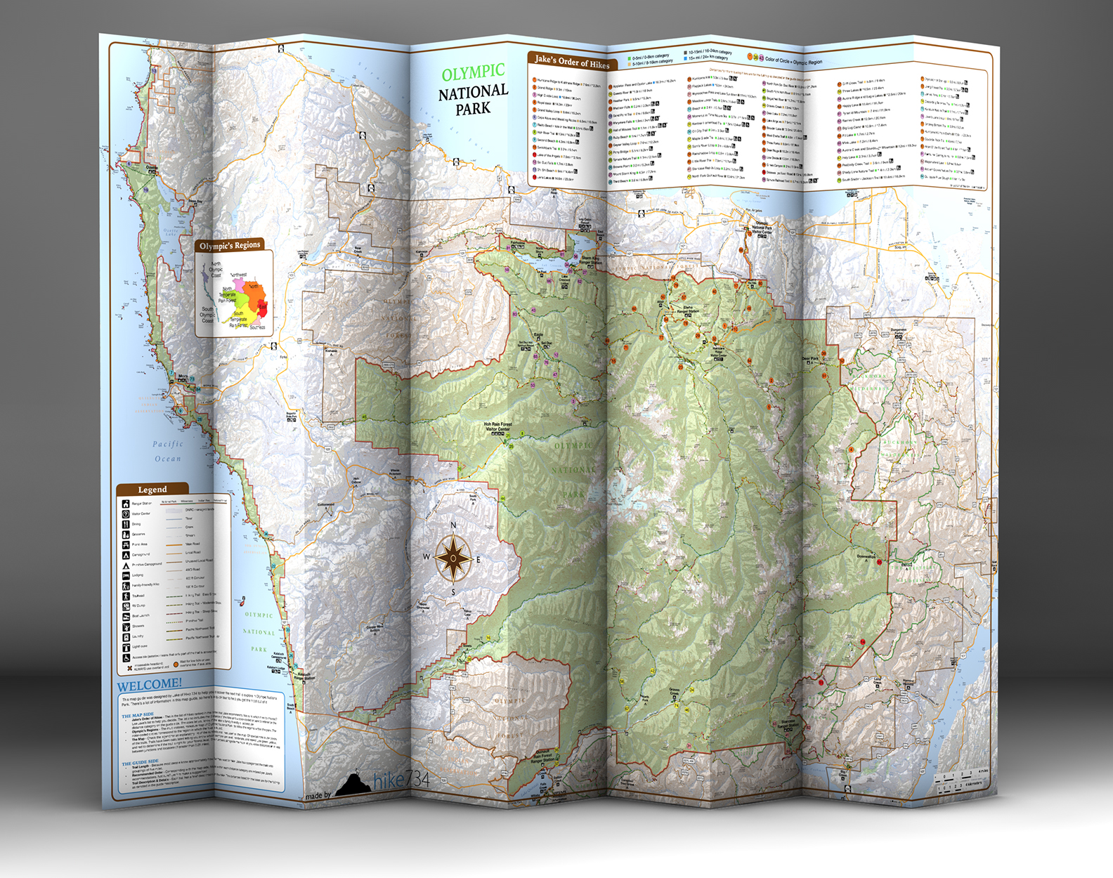 Day Hikes of Olympic National Park Map Guide - Image 3