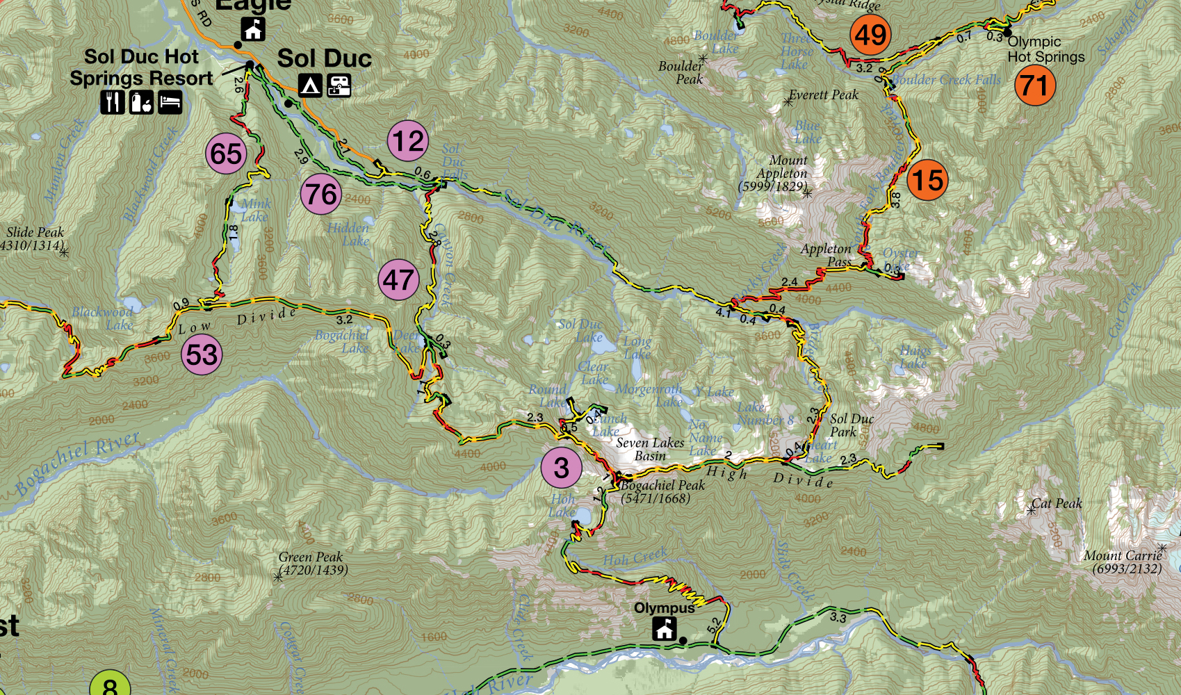 Day Hikes of Olympic National Park Map Guide - Image 2