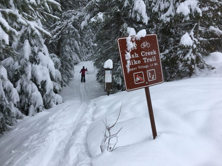 Skiing Grist Road to Fish Creek