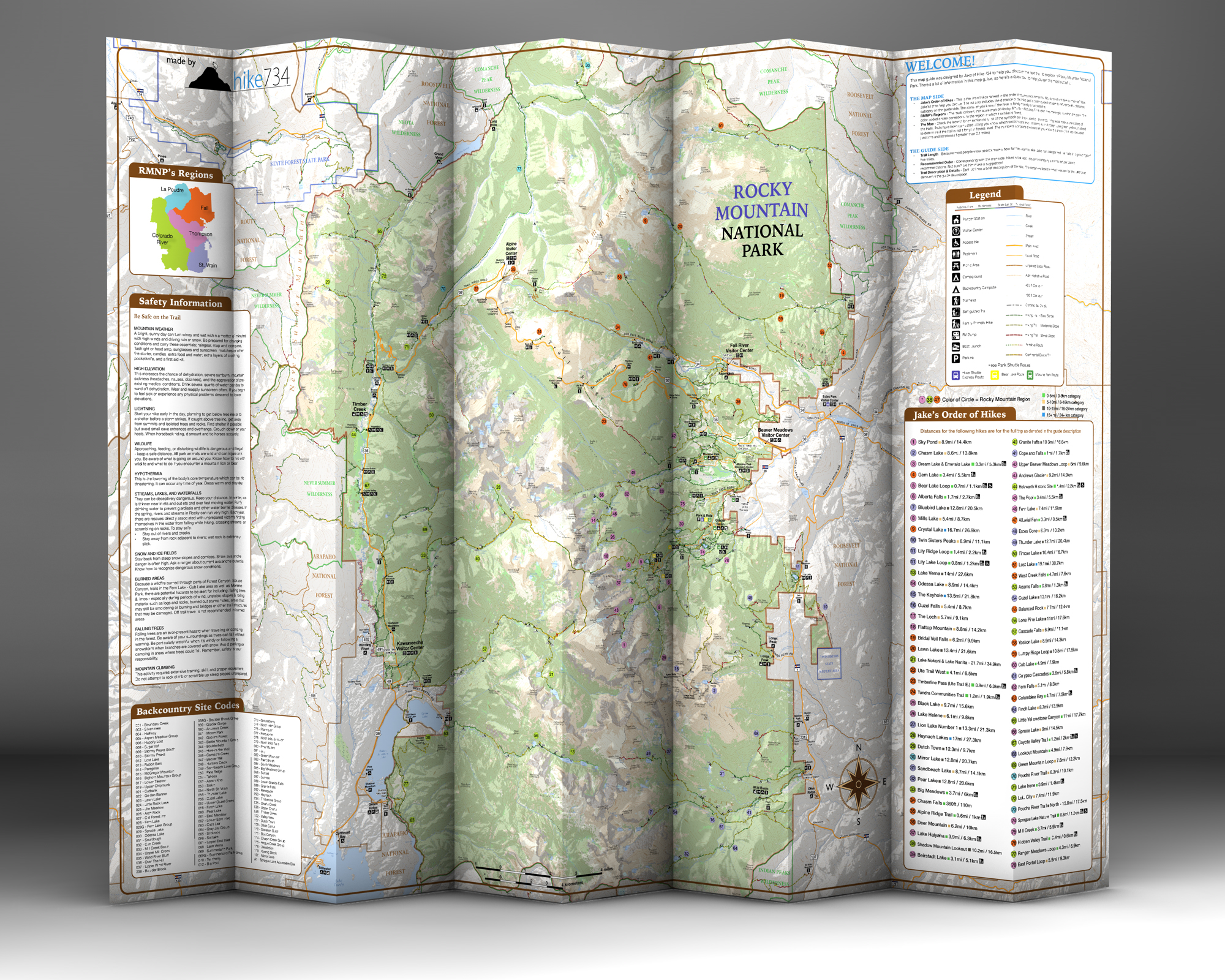 Day Hikes of Rocky Mountain National Park Map Guide - Image 3