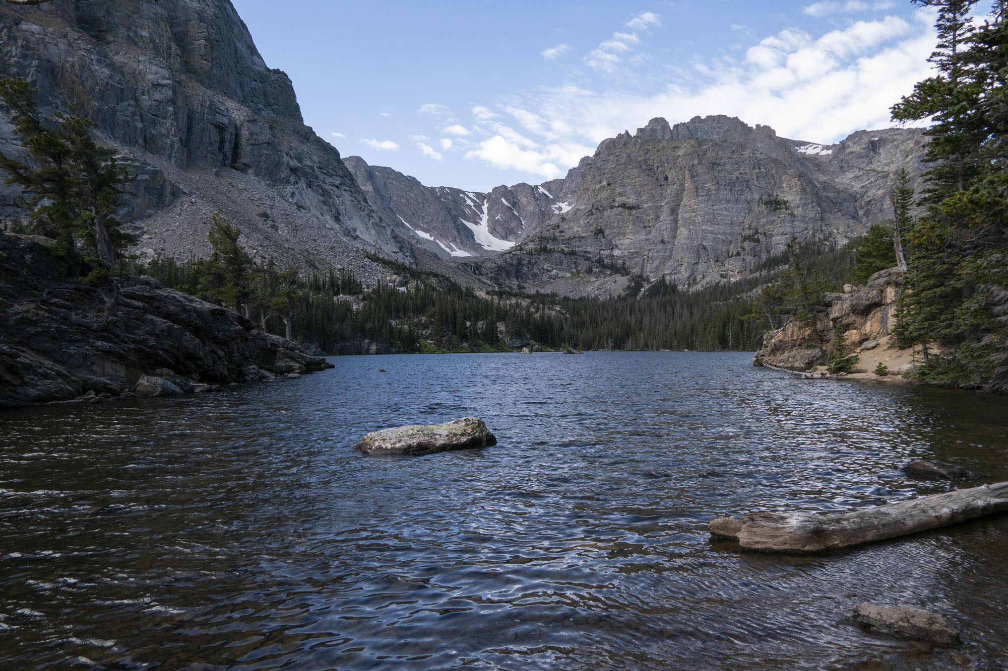 Alberta Falls, The Loch, Sky Pond, and Andrews Glacier
