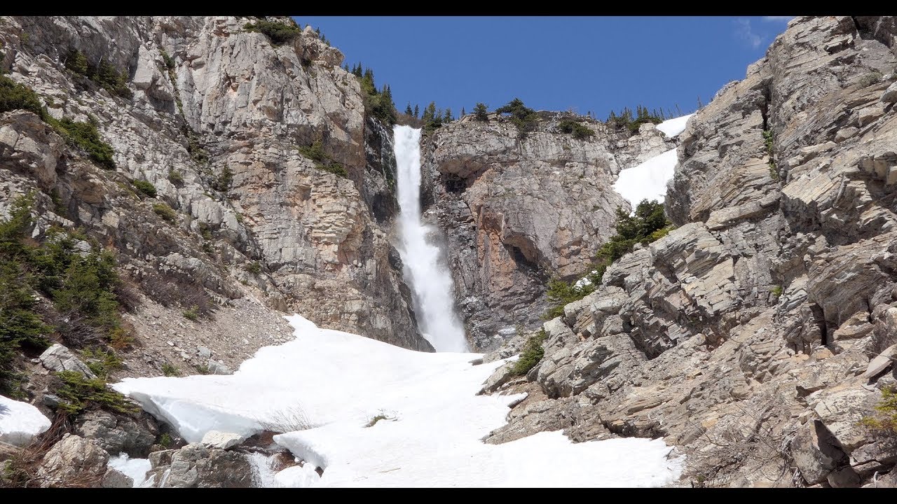 Apikuni Falls with Red Rock Falls