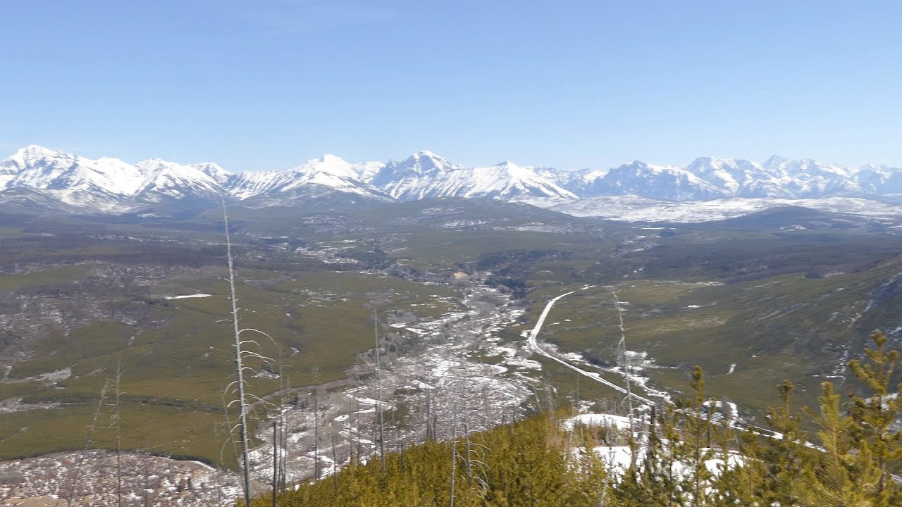 Spring Hiking up Glacier View