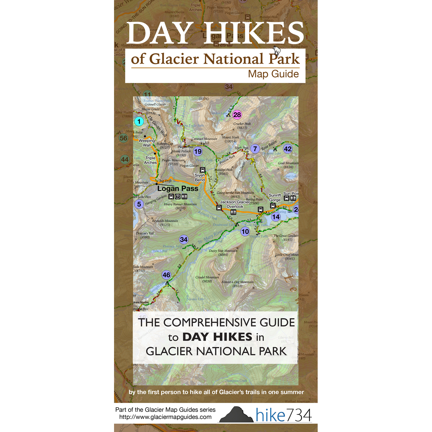 Day Hikes Of Glacier National Park Map Guide Day Hikes Of Glacier National Park Map Guide