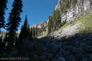 Ramp out from Hidden Lake