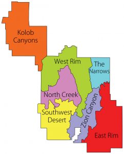 Zion National Park Regions