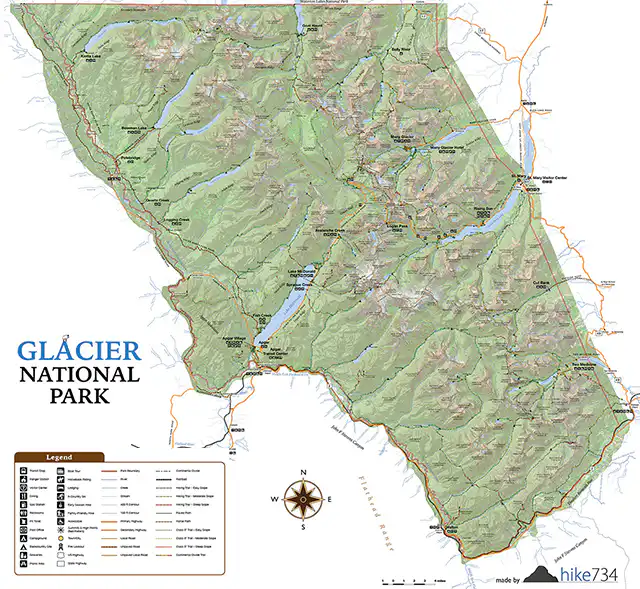 Glacier National Park Map