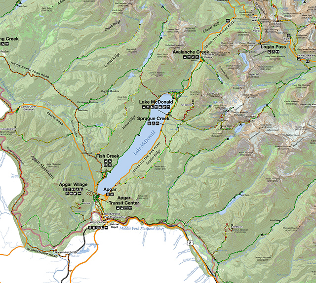 Lake McDonald Map