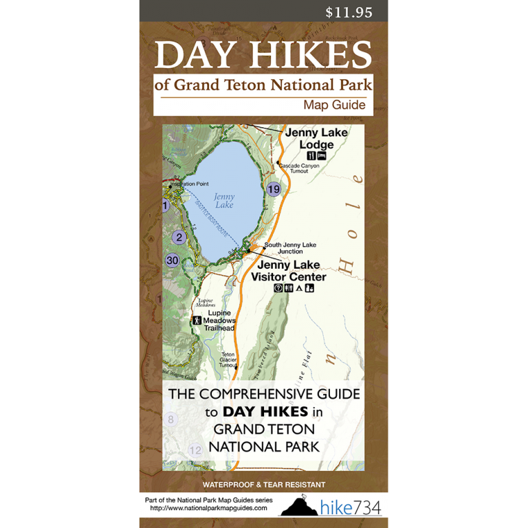 Day Hikes Of Grand Teton National Park Map Guide Hike 734