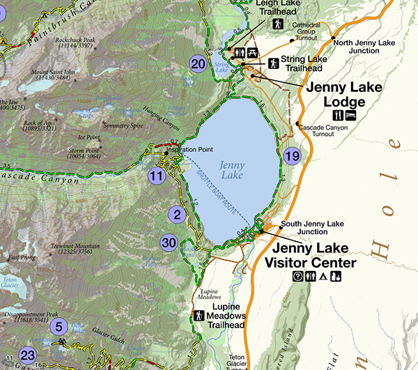 Grand Teton Map Detail 