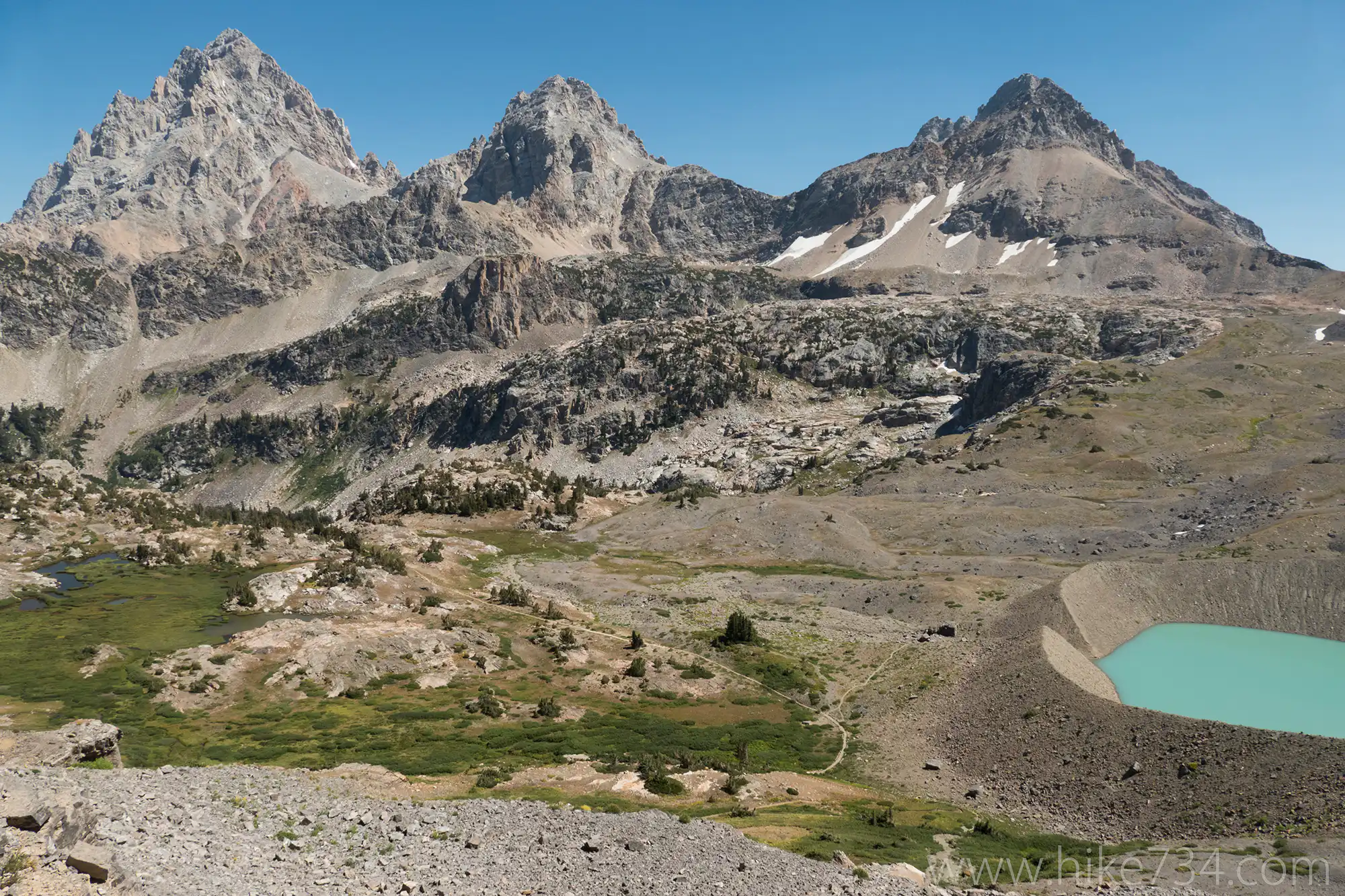 South Fork Cascade Canyon to Hurricane Pass and Avalanche Divide