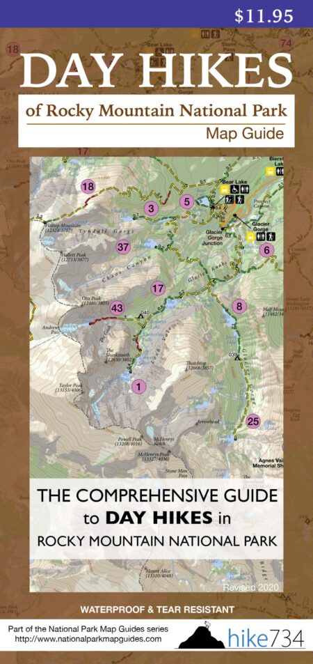 Day Hikes of Rocky Mountain National Park Map Guide