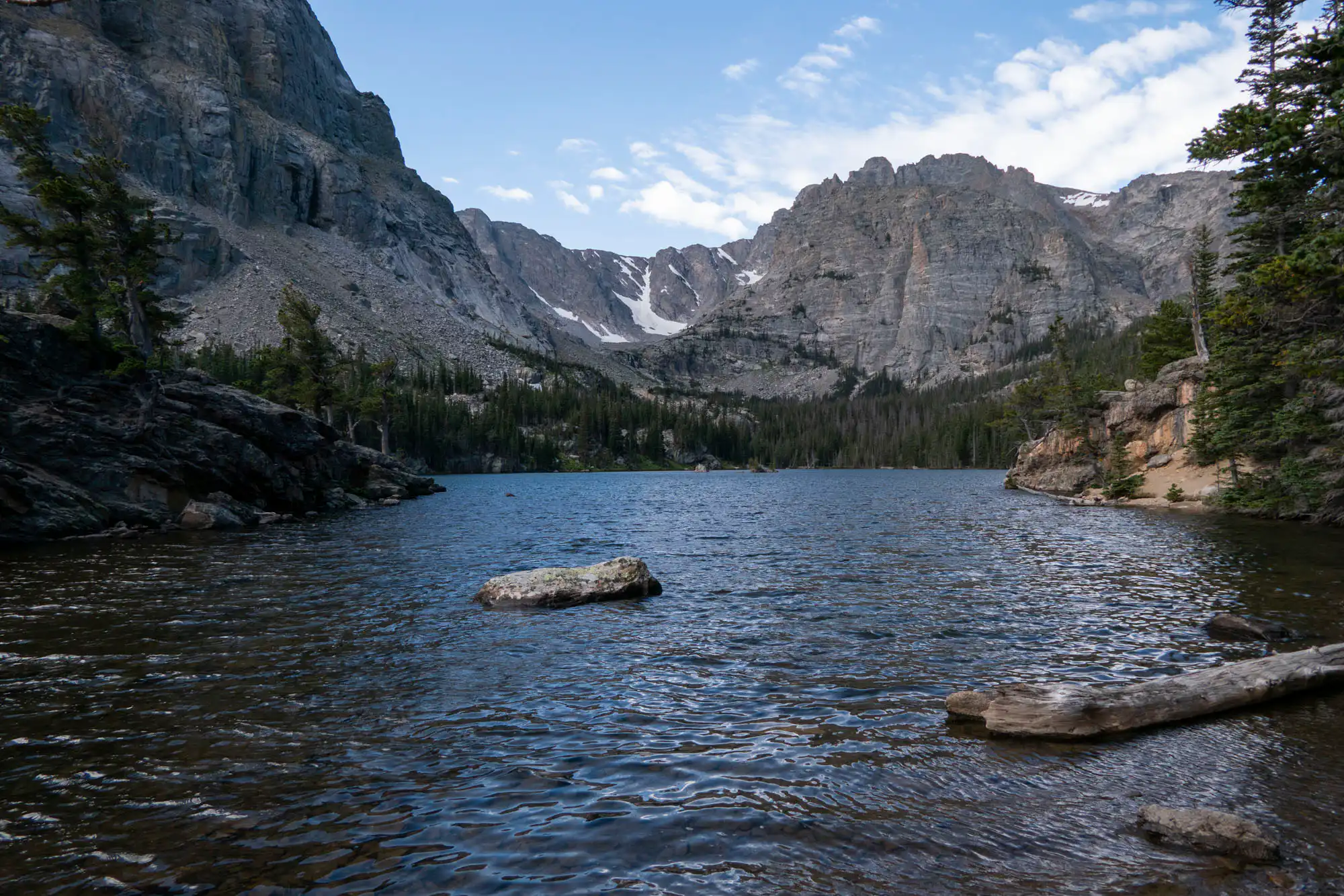 Alberta Falls, The Loch, Sky Pond, and Andrews Glacier