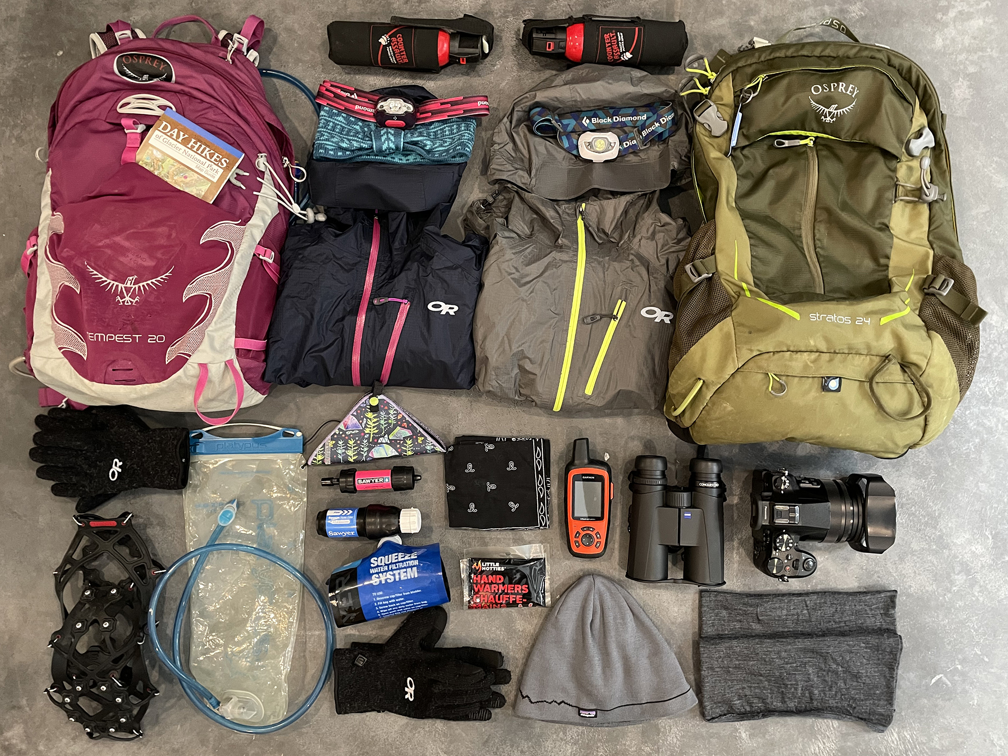 What’s in our Day Hiking Backpacks