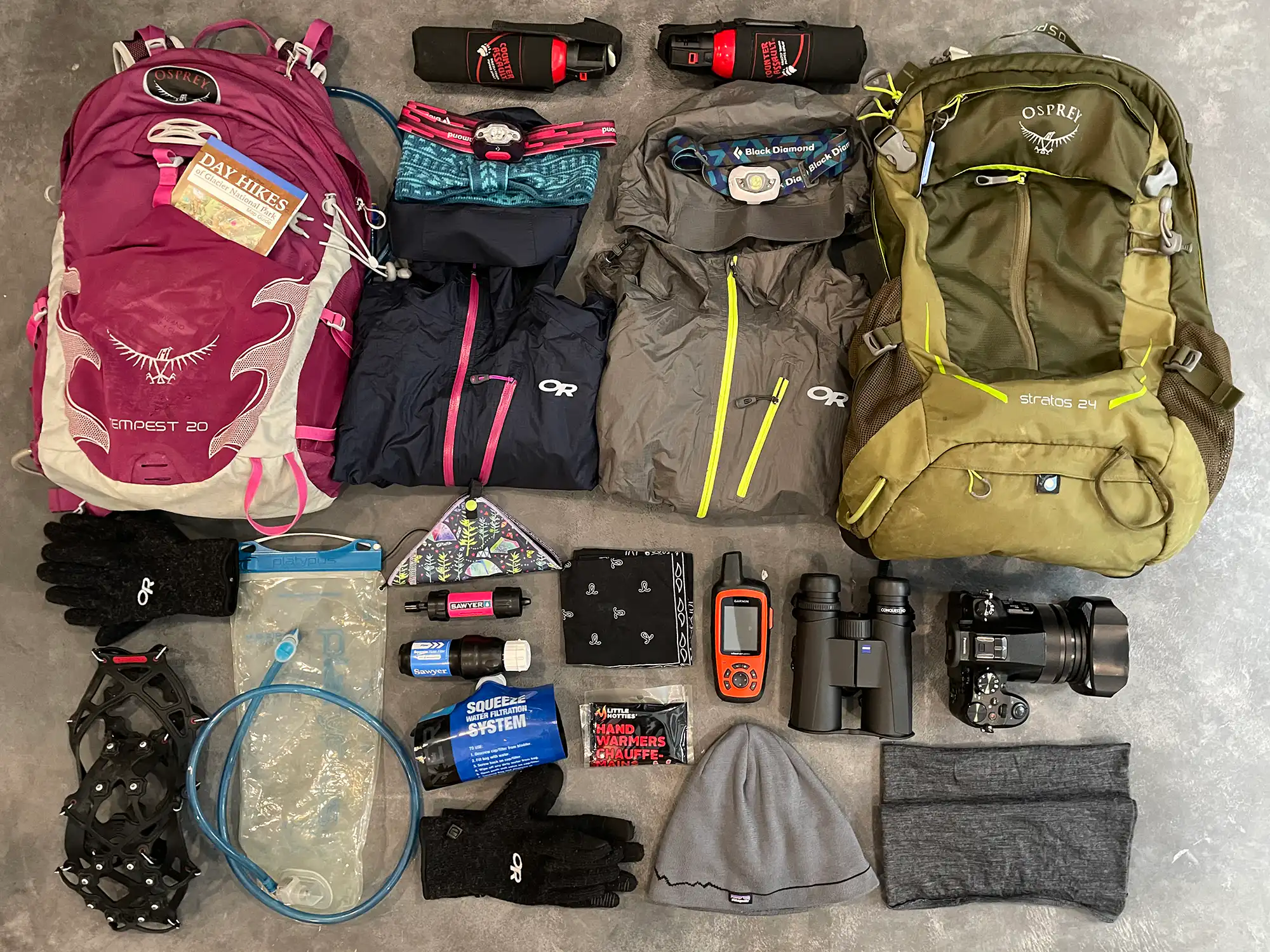 What’s in our Day Hiking Backpacks